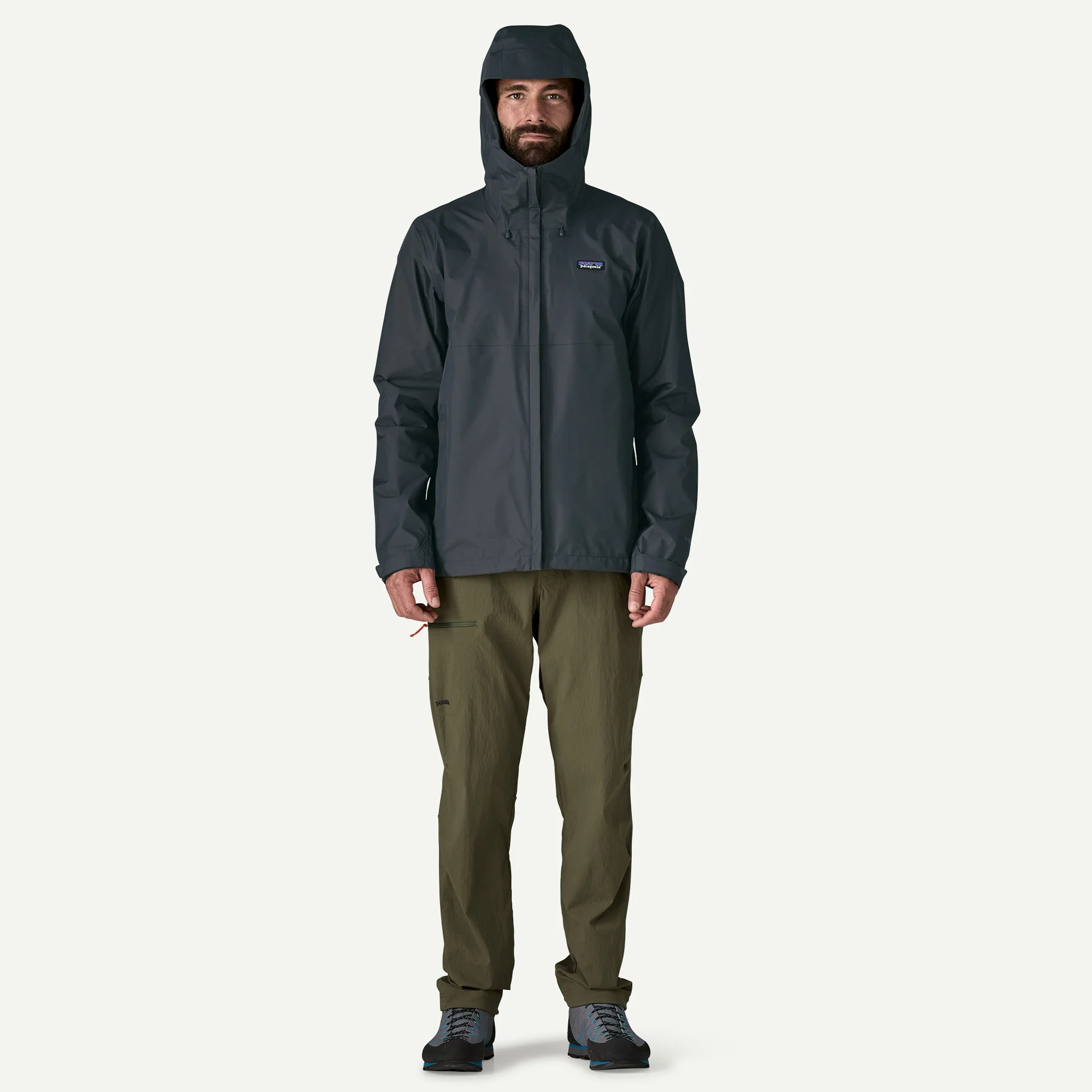 Patagonia Men's Torrentshell 3L Rain Jacket Smoulder Blue - Image 4