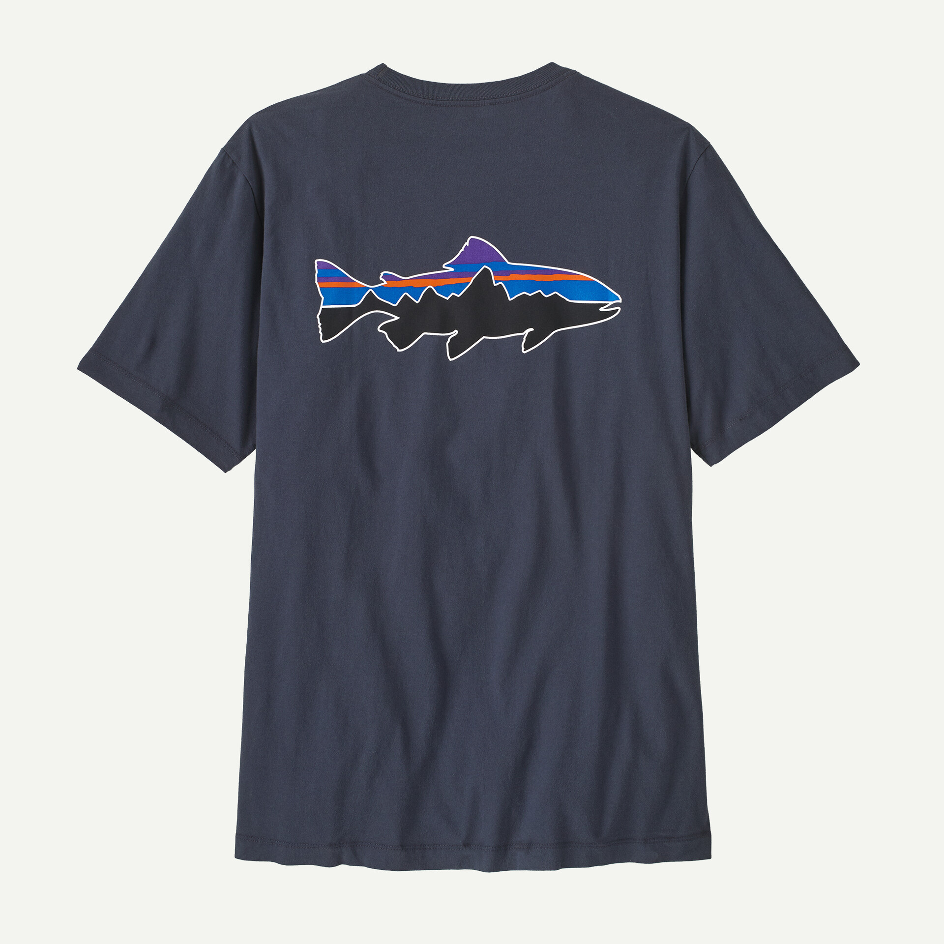 Patagonia Men’s Fitz Roy Trout T-Shirt Smoulder Blue
