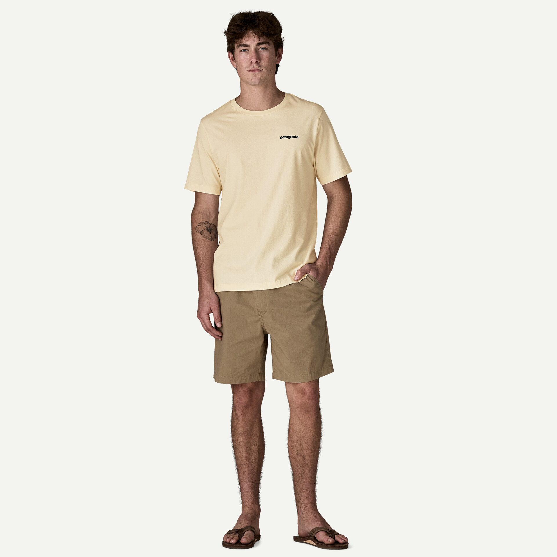 Patagonia Men's Fitz Roy Trout T-Shirt Undyed Natural - Image 5