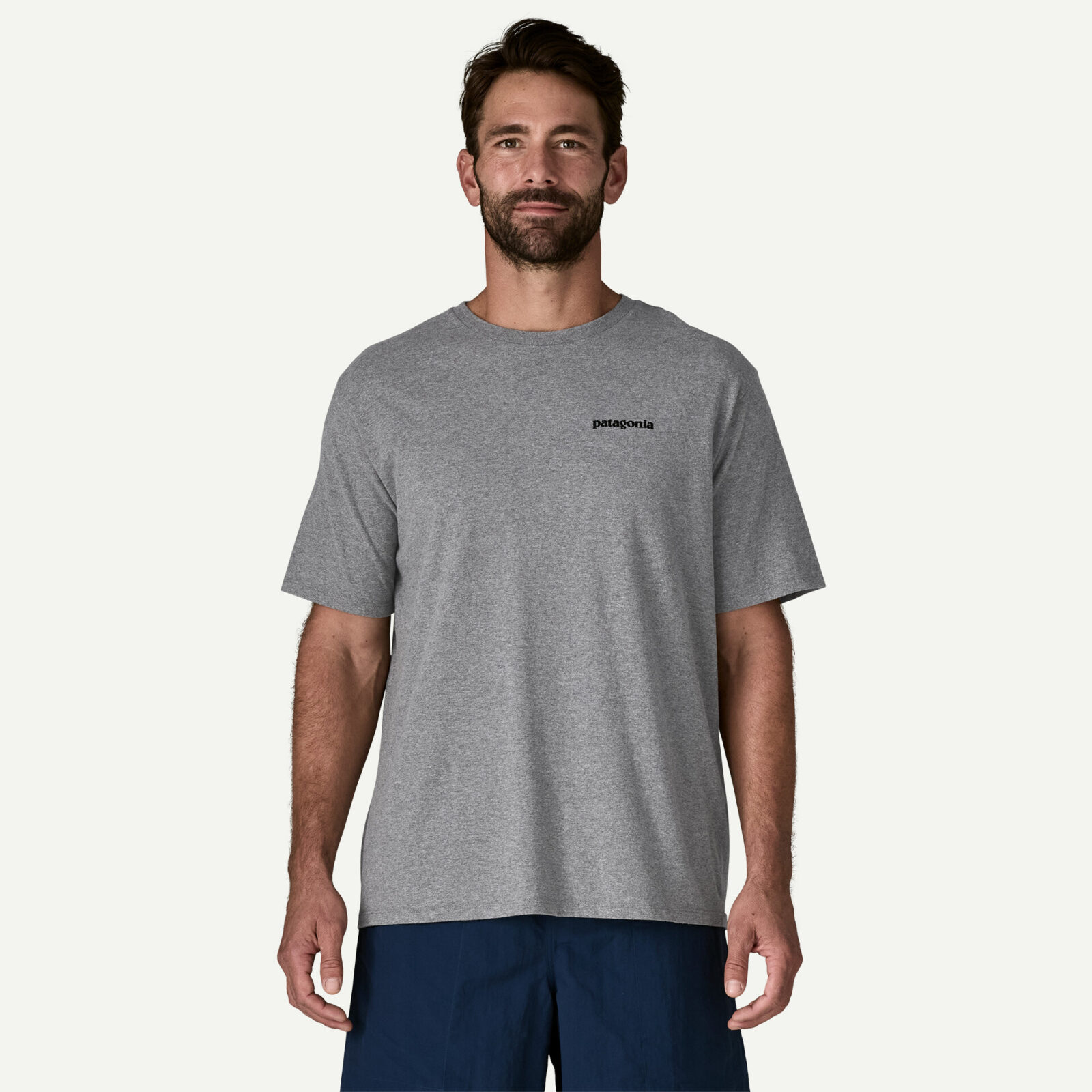 Patagonia Men's P-6 Logo Responsibili-Tee® Gravel Heather - Image 3